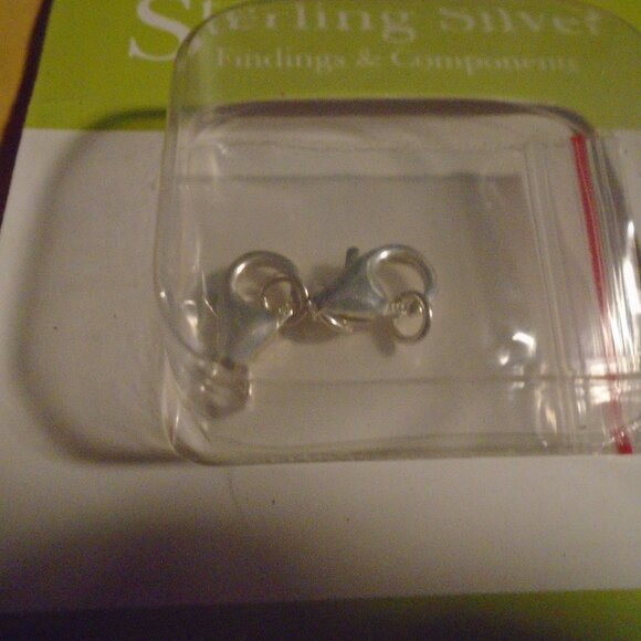 2pcs Big 925 Sterling Silver Lobster Claw Clasps W Jump Rings For Jewelry Making - Picture 4 of 4